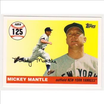 Mickey Mantle '55 Topps Style HR #125 2006 Topps #MHR125 Insert Card