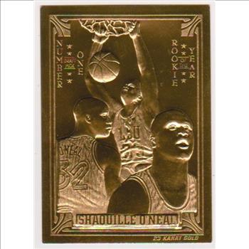 23 kt Gold - Shaquille O'Neal 1994 Classic Gold Card (1/24,900)