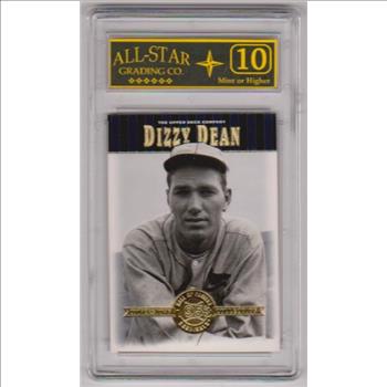 Graded 10 - Dizzy Dean 2001 Upper Deck Cooperstown Collection #7 Card