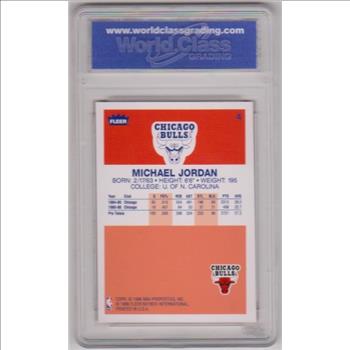 Graded Gem Mint 10 - Michael Jordan 1996-97 Fleer Decade Of Excellence #4 Insert Card