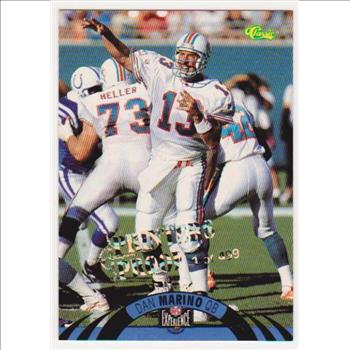 Only 499 Exist - Dan Marino 1995 Classic NFL Experience Printers Proof #10 Insert Card
