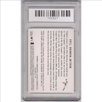 Graded Mint 9 - Derek Jeter 2007 Topps Flashback Fridays #FF2 Card