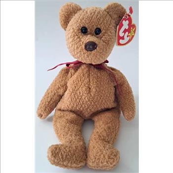 1993 Ty Beanie Baby CURLY THE BEAR - With Original Tags Attached
