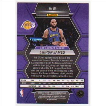 Lebron James 2022-23 Panini Mosaic #98 Card