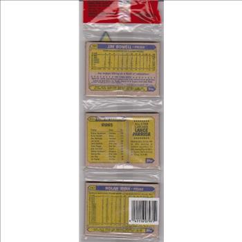  1987 Topps Baseball 49 Card Rack Pack w/ Nolan Ryan On Back