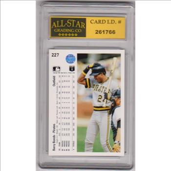 Graded 10 - Barry Bonds 1990 Upper Deck #227 Card