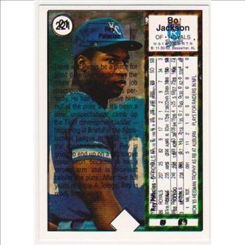 Error - 1989 Upper Deck Bo Jackson Double Back Error