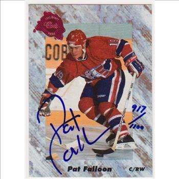 Signed - Pat Falloon 1991 Classic Draft Picks Certified Autographed Rookie Card #917/1100