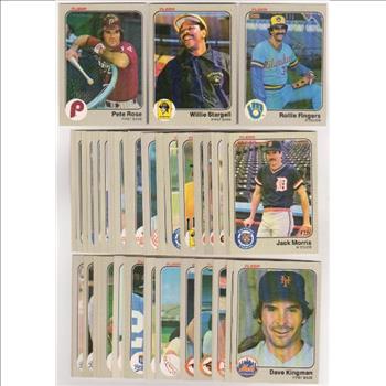 50 Different 1983 Fleer Baseball Cards w/ Pete Rose+ More