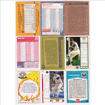 Nolan Ryan Card Collection (1988-1993) - 9 Different