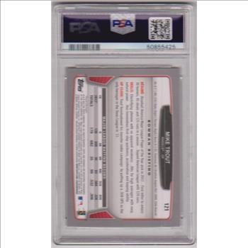 Graded PSA Gem Mint 10 - Mike Trout 2013 Bowman #121 Card