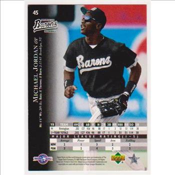 Michael Jordan Rookie Card - 1995 Upper Deck Minor League #45