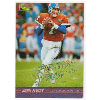 1 Of Only 725 Produced - John Elway 1995 Pro Line Series II Printers Proof Insert Card
