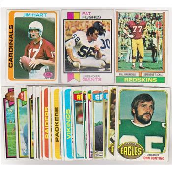 24 Different 1970's Topps Football Cards (1973-1979) w/ Jim Hart + More