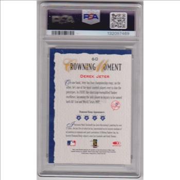 Graded PSA Mint 9 - Derek Jeter 2002 Donruss Diamond Kings #60 Card