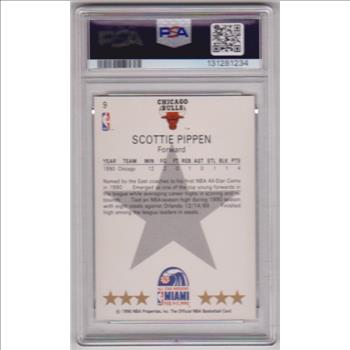 Graded PSA Gem Mint 10 - Scottie Pippen 1990-91 Hoops All-Star #9 Card