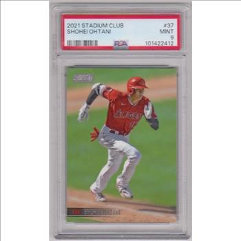Graded PSA Mint 9 - Shohei Ohtani 2021 Stadium Club #37 Card