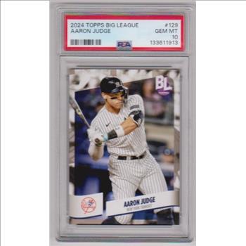 Graded PSA Gem Mint 10 - Aaron Judge 2024 Topps Big League #129 Card