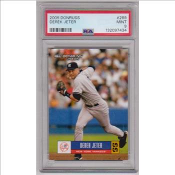 Graded PSA Mint 9 - Derek Jeter 2005 Donruss #269 Card
