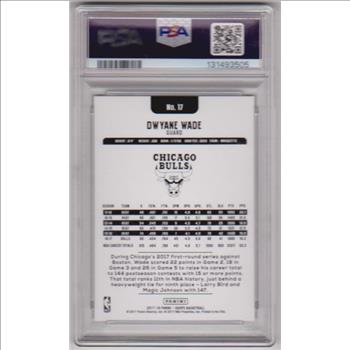 Graded PSA Gem Mint 10 - Dwyane Wade 2017-18 Hoops #17 Card