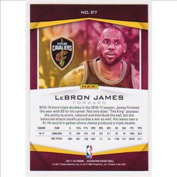 Lebron James 2017-18 Panini Ascension #87 Card