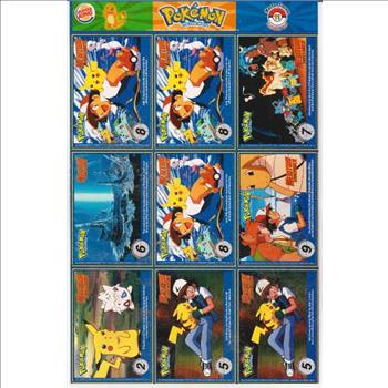 1999 Pokemon Master Trainer Collector Set Uncut 9 Card Uncut #11 Sheet