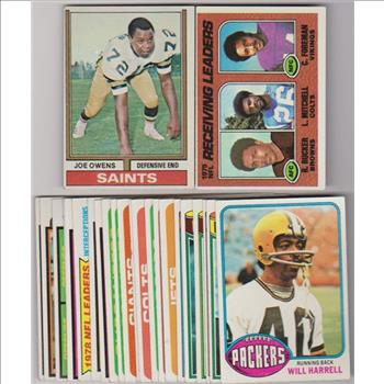 24 Different 1970's Topps Football Cards (1974-1979) w/ Joe Owens + More