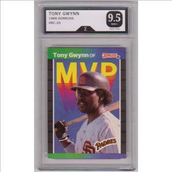 Graded Sigma Mint+ 9.5 - Tony Gwynn 1989 Donruss MVP #BC-20 Card