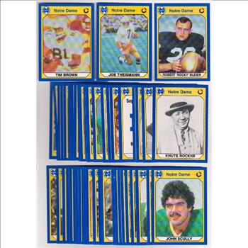 50 Different 1990 Notre Dame Collegiate Collection Cards w/ Tim Brown + More