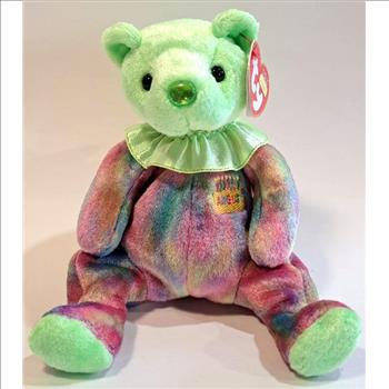 2001 Ty Beanie Baby AUGUST THE BIRTHDAY BEAR - New With Tags