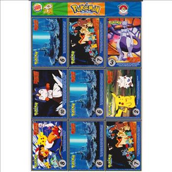 1999 Pokemon Master Trainer Collector Set Uncut 9 Card Sheet #16