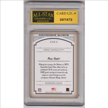 Graded 9 - John Cappalletti 2006 Donruss Gridiron Kings #CGK-5 Insert Card