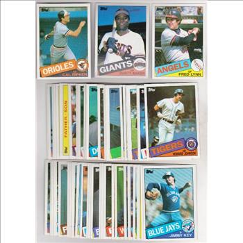 100 Different 1985 Topps Baseball Cards - Cal Ripken, Fred Lynn + More ...