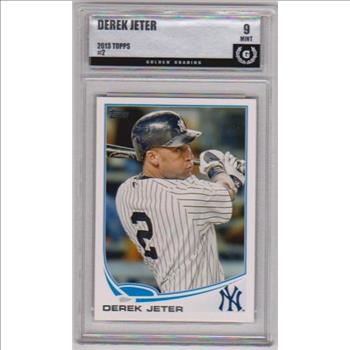 Graded GG Mint 9 - Derek Jeter 2013 Topps #2 Card