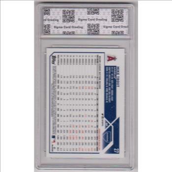 Graded Sigma Mint 8.5  - Mike Trout 2023 Topps Chrome #27 Card