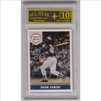 Graded 10 - Hank Aaron 1992 Front Row All-Time Great Series #1 Card