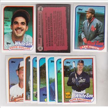 ERROR LOT - 10 Different 1989 Topps Baseball Wrong Back Errors - Orel Hershiser Back & More