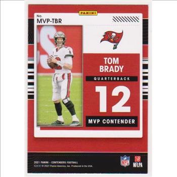 Tom Brady 2021 Panini Contenders MVP #MVP-TBR Insert Card