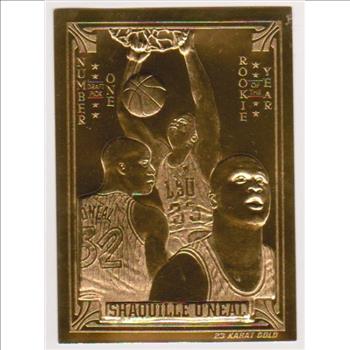  23 kt Gold - Shaquille O'Neal 1994 Classic Gold Card (1/24,900)