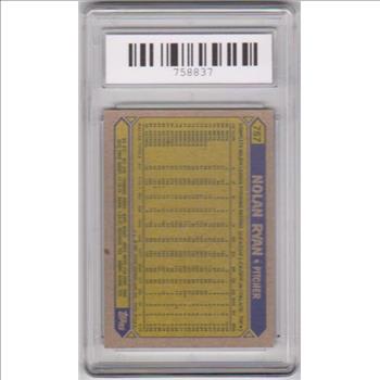 Graded Mint 9 - Nolan Ryan 1987 Topps #757 Card - HOF'er