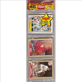 1987 Topps Baseball 49 Card Rack Pack w/ Pete Rose On Front