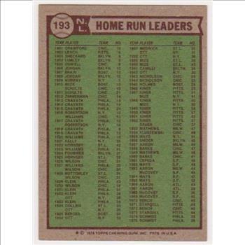 1976 Topps Mike Schmidt/Dave Kingman/Greg Luzinski #193 Card