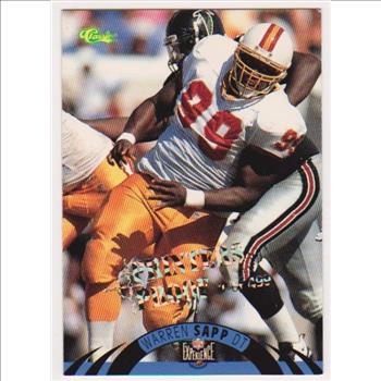Only 499 Exist - Warren Sapp 1996 Classic NFL Experience Printers Proof #119 Insert Rookie Card