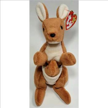 1996 Ty Beanie Baby Pouch The Kangaroo - New With Tags