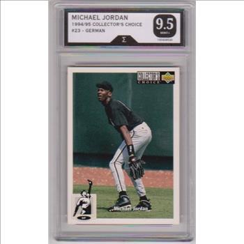 Graded Sigma Mint+ 9.5 - Michael Jordan 1994-95 Collector's Choice German #23 Card