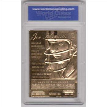  Graded Gem Mint 10 - Joe Namath 1997 Bleachers 23 Kt Gold Card