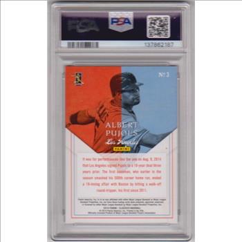 Graded PSA Gem Mint 10 - Albert Pujols 2014 Panini Classics Home Run Heroes #3 Card