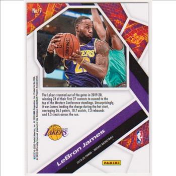 Lebron James 2019-20 Panini Mosaic #7 Card