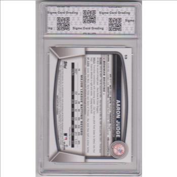 Graded Sigma Mint 9 - Aaron Judge 2023 Bowman #59 Card