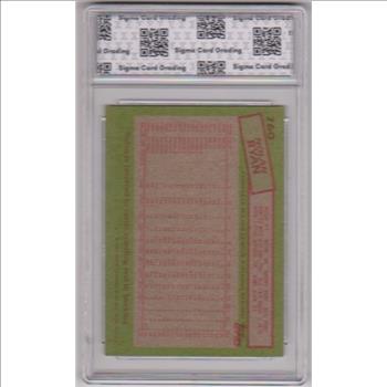 Graded Sigma Mint 9  - Nolan Ryan 1985 Topps #760 Card